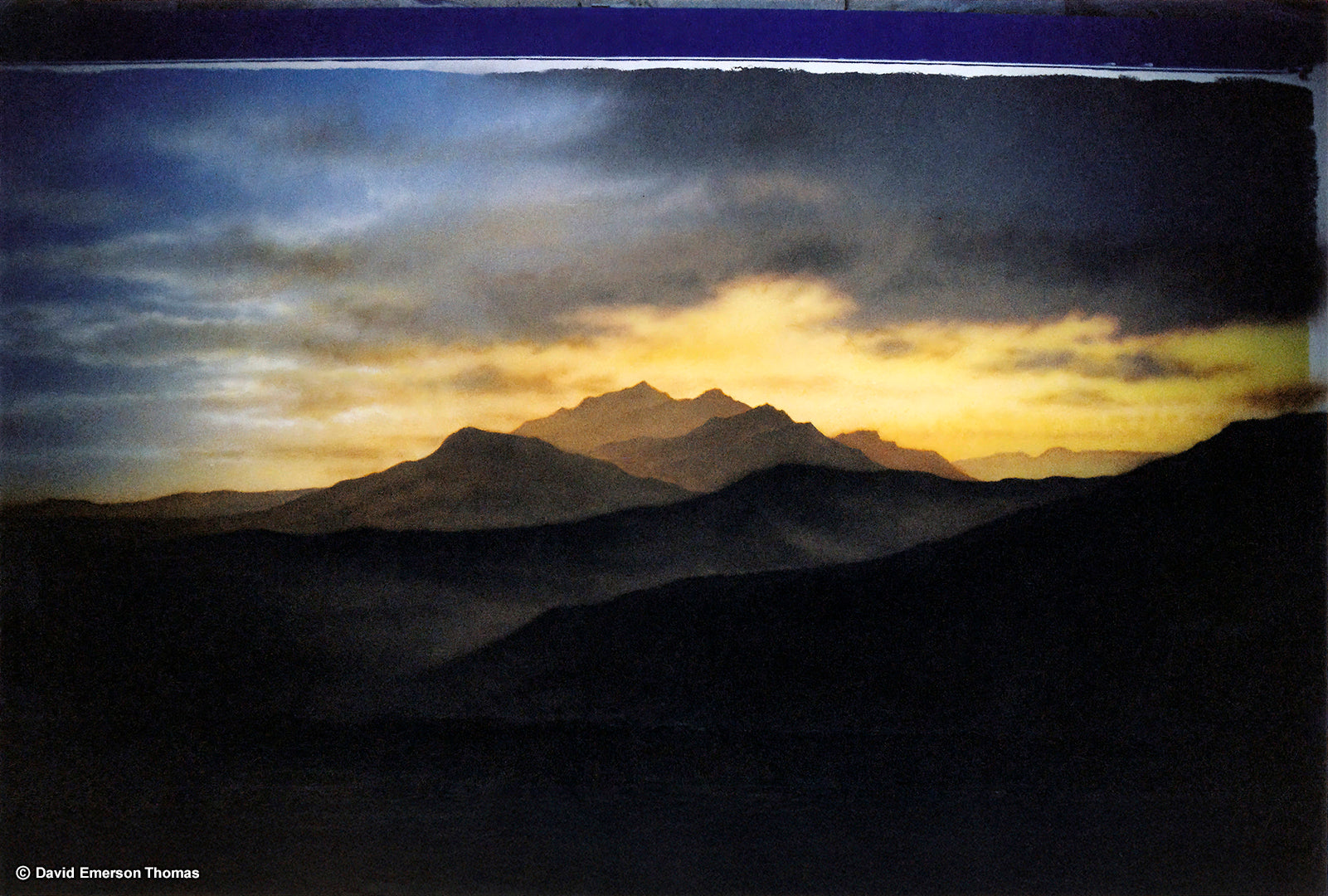 Giant Studio Backdrop for Car Commercial (Image 02) scenic paint on canvas by Australian artist David E Thomas, 1997. Horizon Films - St Kilda, Victoria, Australia